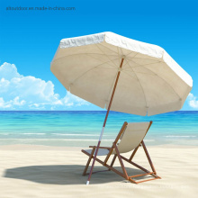 Professional Advertising Outdoor Folding Sun Custom Digital Printing Beach Umbrella with Tassels